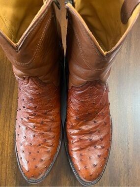 Tecovas Men's Pecan Ostrich Zipper Boots